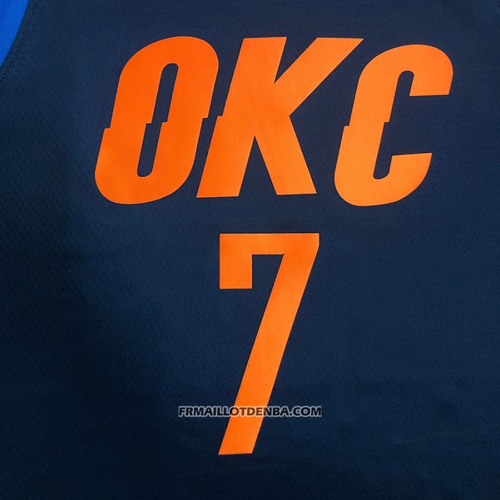 Maillot Oklahoma City Thunder Carmelo Anthony NO 7 Statement Bleu